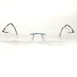 Silhouette 5521 70 5040 Rimless Eyeglasses Blue Teal Frame Austria 17 140 21751